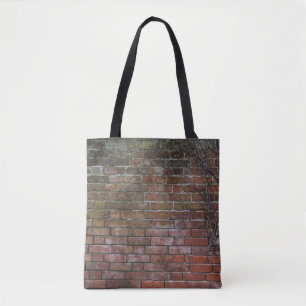 Bolsa Tote Conselho de madeira castanha e preta