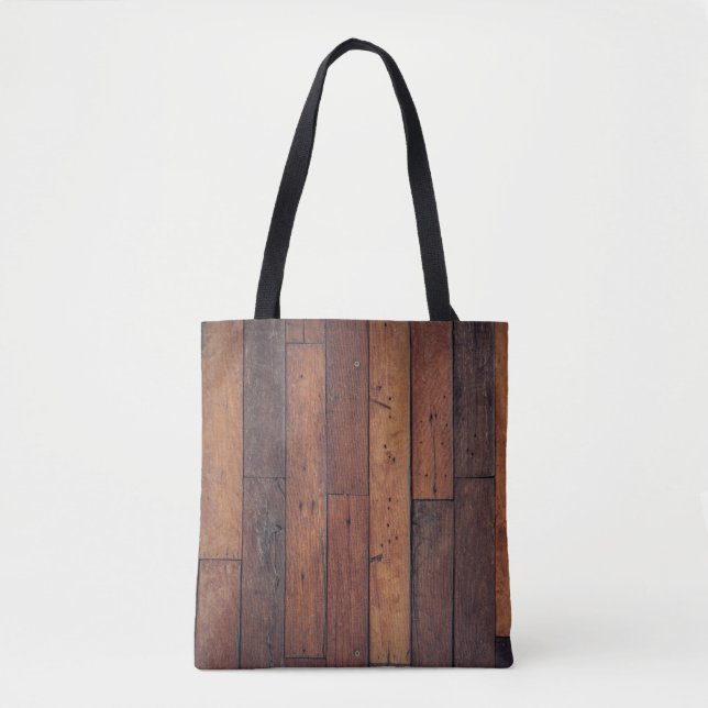 Bolsa Tote conselhos de madeira (Frente)
