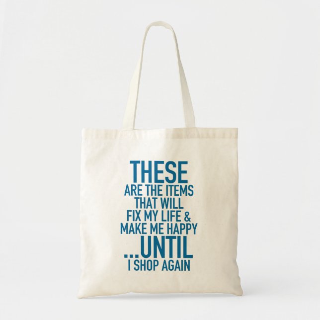 Bolsa Tote Conserte Minha Vida de Compradora Compulsiva (Frente)