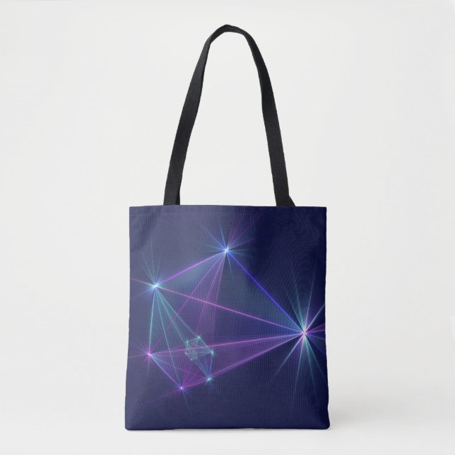 Bolsa Tote Constelação, Abstrato Fantasy Arte Fractal (Frente)