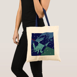 Bolsa Tote Constelação de Câncer Caranguejo Zodíaco Astrologi