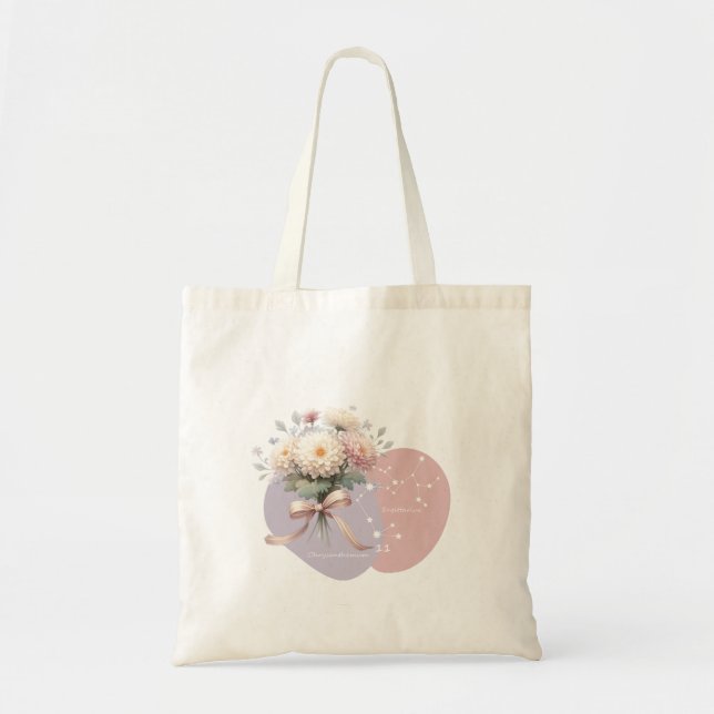 Bolsa Tote Constelação Elegante de Chrysanthemum Sagittarius (Frente)