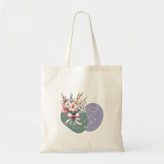 Bolsa Tote Constelação Vibrante Gladiolus Virgo Graceful (Frente)