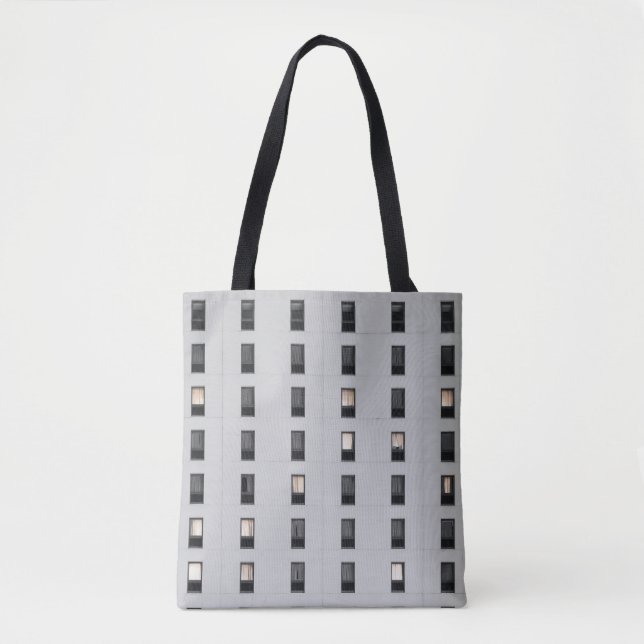 Bolsa Tote Construção de betão branco e preto (Frente)