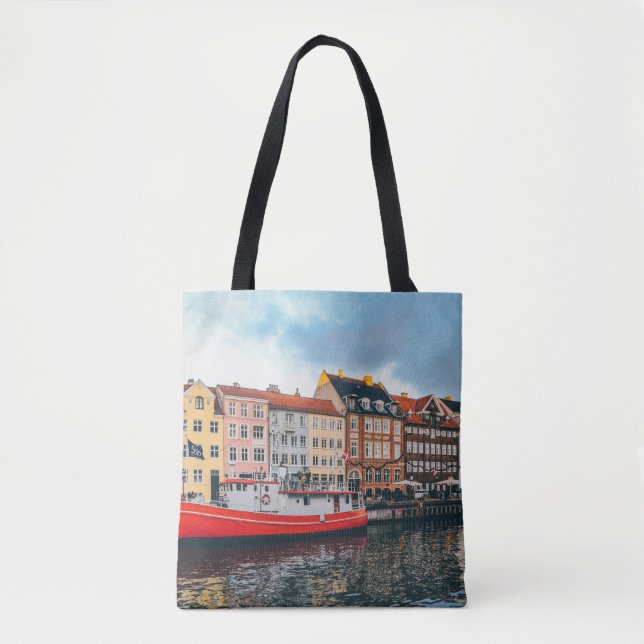 BOLSA TOTE CONSTRUÇÃO DE CONCRETOS VERMELHOS E BRANCOS (Frente)