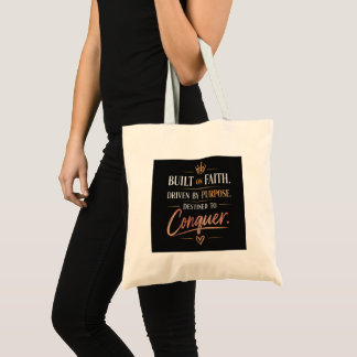 Bolsa Tote Construído na Fé Impulsionado pelo Propósito Motiv