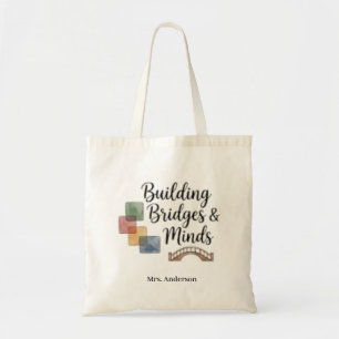 Bolsa Tote Construindo Pontes E Mentes Inspirador personaliza