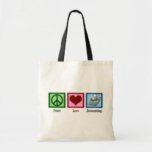 Bolsa Tote Contabilidade do amor da paz