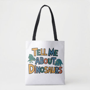 Bolsa Tote Conte-Me Sobre Os Dinossauros