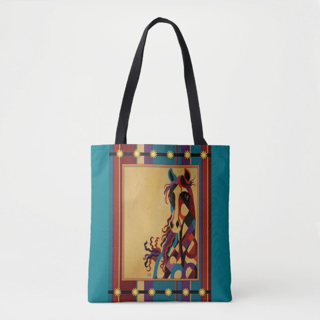 Bolsa Tote Contemporâneo da sacola do cavalo (Frente)