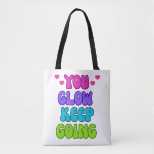 Bolsa Tote Continua a brilhar - Design brilhante e inspirador