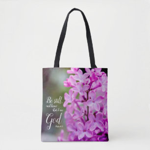 Bolsa Tote Continuar A Ser Flores De Lilac Roxo 46:10