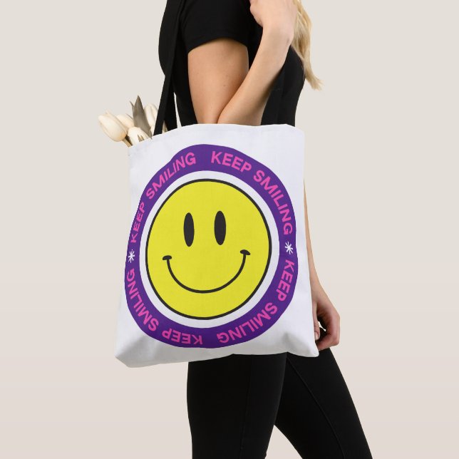 Bolsa Tote Continue sorrindo (Close Up)