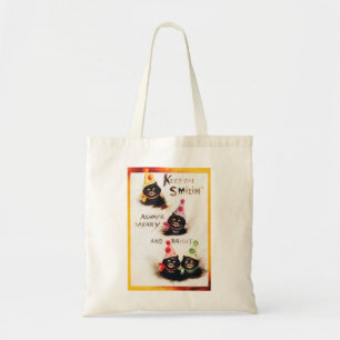 Bolsa Tote Continue sorrindo, Gato Negro, Louis Wain