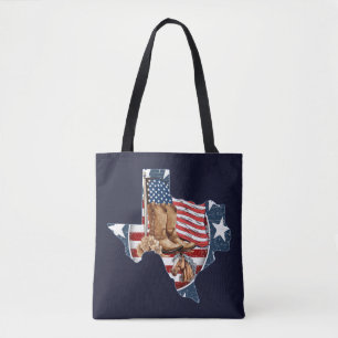 Bolsa Tote Contorno do Estado do Texas EUA Cavalo