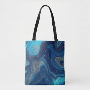 Bolsa Tote “Contornos Pelágicos” – Uma Paisagem Marítima Abst