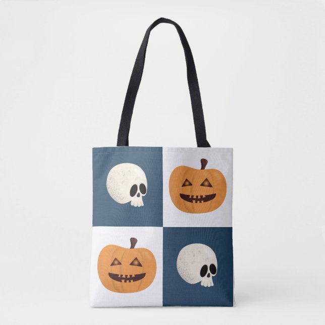 Bolsa Tote Controlo de Skulls e de Pumpkins (Frente)