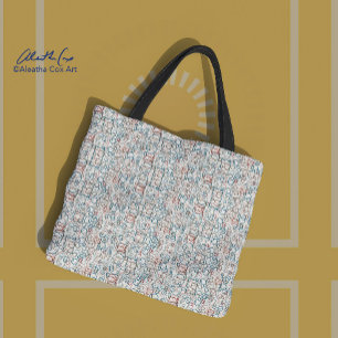 Bolsa Tote Conundrum - círculos, retângulos e quadrados