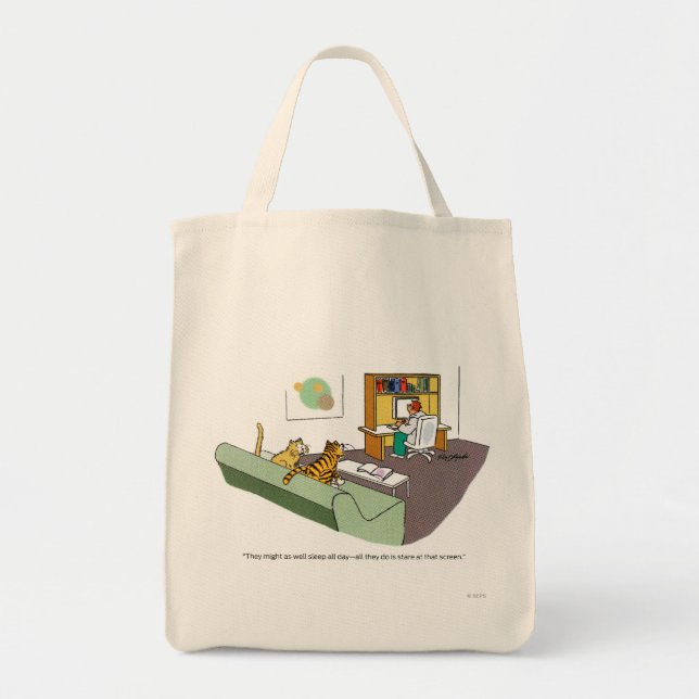 Bolsa Tote Conversa do gato (Frente)