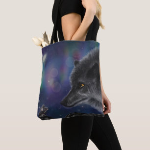 Bolsa Tote Conversa Whimsical: Lobo e Rato
