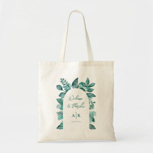 Bolsa Tote Convidado do Hotel de Boas-vindas Teal Greenery