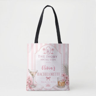 Bolsa Tote Convite de despedida de solteira rosa Lux personal