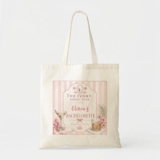 Bolsa Tote Convite de despedida de solteira rosa Lux personal