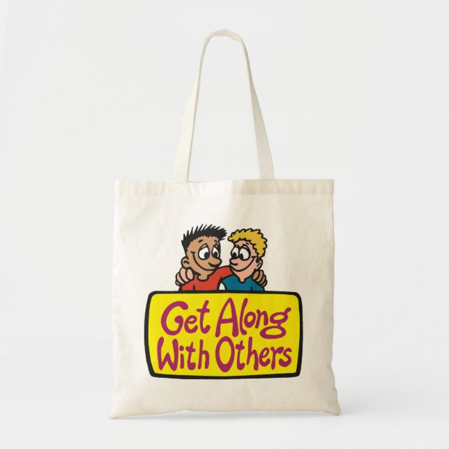 Bolsa Tote Conviver com Outros Amigos Bondade e Unidade (Frente)