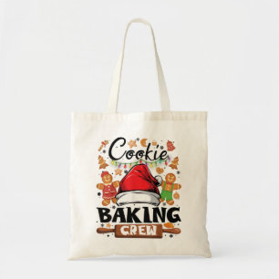 Bolsa Tote Cookie Baking Crew Camisa Natal Família Gingerbr