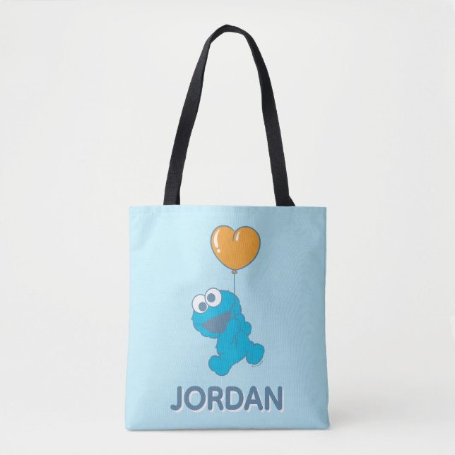 Bolsa Tote Cookie Monster Heart Balloon (Frente)