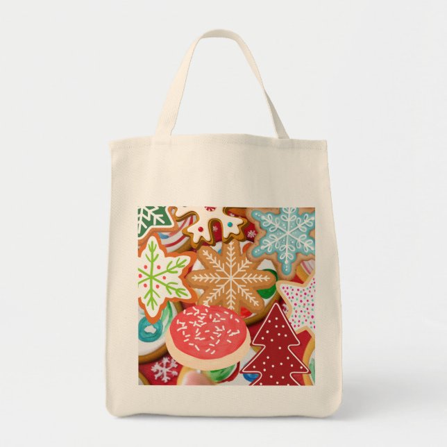 Bolsa Tote Cookies de Natal (Frente)