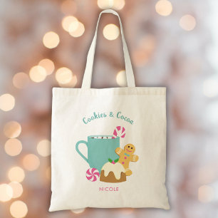 BOLSA TOTE COOKIES E CACAU DE NATAL