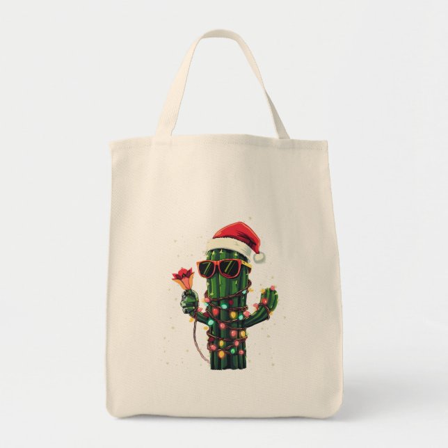Bolsa Tote Cool Christmas Cactus with Amaryllis (Frente)