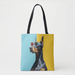 Bolsa Tote Cool Doberman with sunglasses