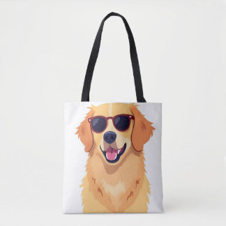Bolsa Tote Cool Dog with Sunglasses Golde Retriever