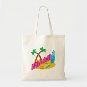 Bolsa Tote Cool Miami Beach Surfing Palm Trees