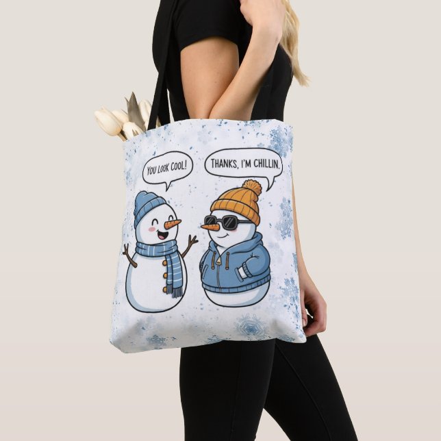 Bolsa Tote Cool Snowman Friends (Close Up)