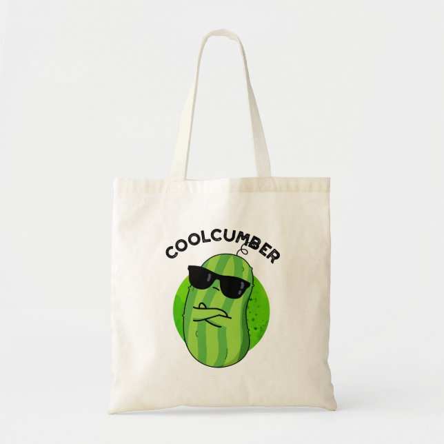 Bolsa Tote Coolcumber Funny Veggie Cucumber Pun (Frente)