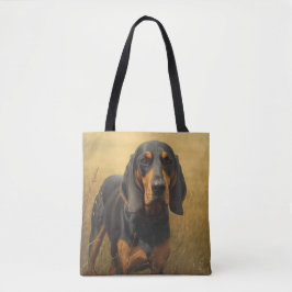 Bolsa Tote Coonhound Preto e Castanho