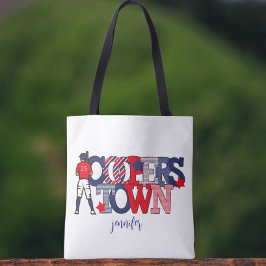 Bolsa Tote Cooperstown Patriotic Letters Baseball Mãe