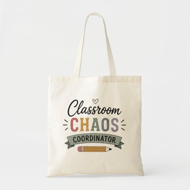 Bolsa Tote Coordenador de Caos na Sala de Aula Professor Dive (Frente)