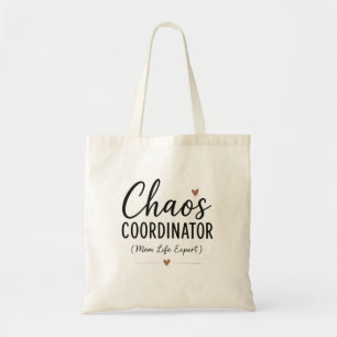 Bolsa Tote Coordenadora do Caos Tipografia da Vida Divertida