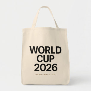 Bolsa Tote Copa do Mundo 2026 Um Jogo Três Nações Minimalista