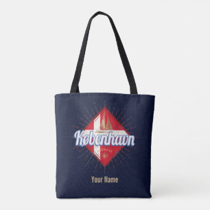 Bolsa Tote Copenhaga Capital Dinamarca - Navio retrô à vela