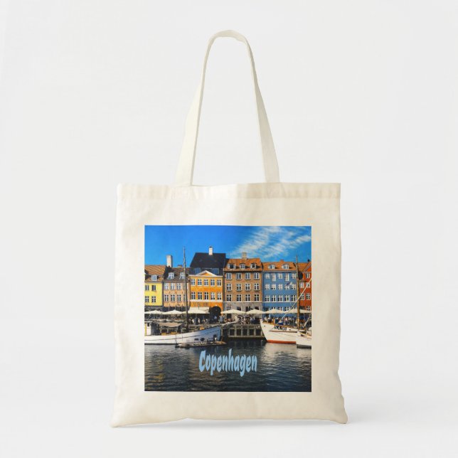 Bolsa Tote Copenhagen Dinamarca Canal de Homes Nyhavn (Frente)