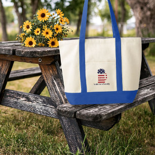 Bolsa Tote Copo de Cerveja da Bandeira Americana de 4 de Julh