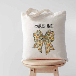 Bolsa Tote Coquete Extravagante Laranja Amarelo Coração Laço