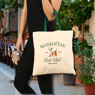 Bolsa Tote Coquetéis Elegantes Clube de Meninas Verde e Verme