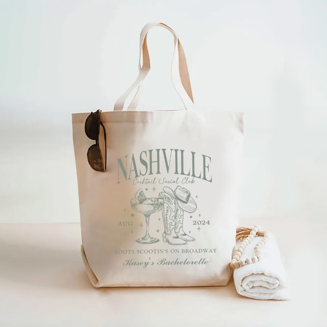 Bolsa Tote Coquetel Nashville Bachelorette Rodeo Personalizad (Criador carregado)