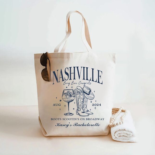 Bolsa Tote Coquetel Nashville Bachelorette Rodeo Personalizad (Criador carregado)